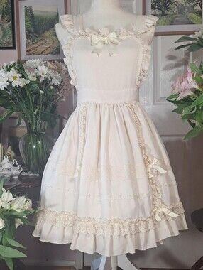 Innocent World Ivory Crossback Frill Bib JSK | Classical Lolita Dress